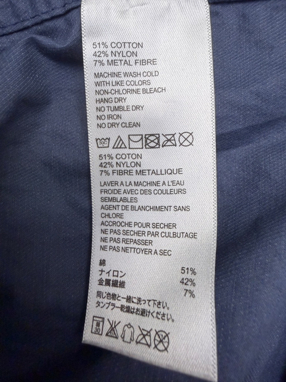 Tommy Bahama navy blue rain/trench coat - size S - Picture 6 of 9